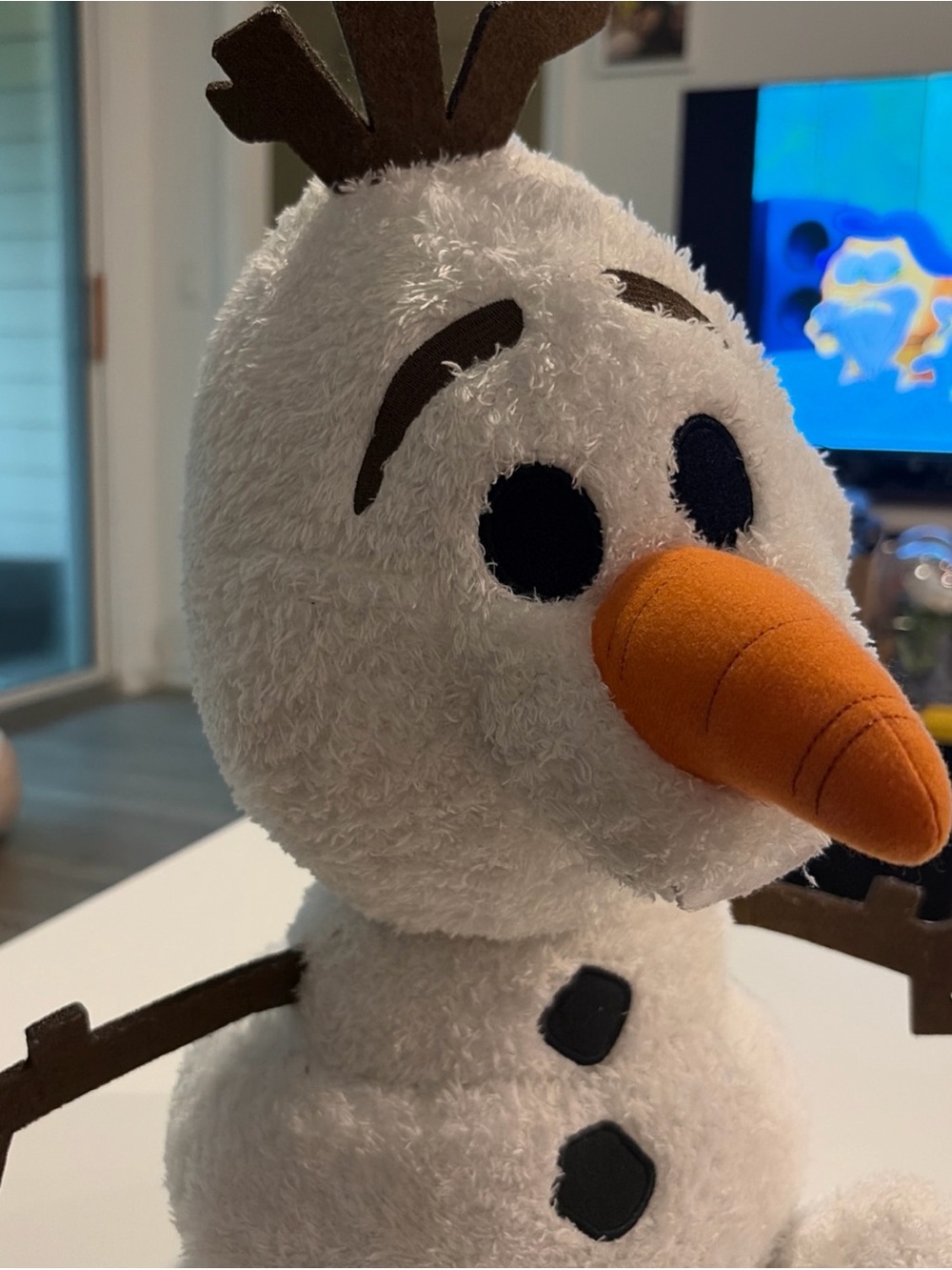Disney Weighted Olaf Plush Snowman - White, Orange, Brown, Black - Picture 2 of 6